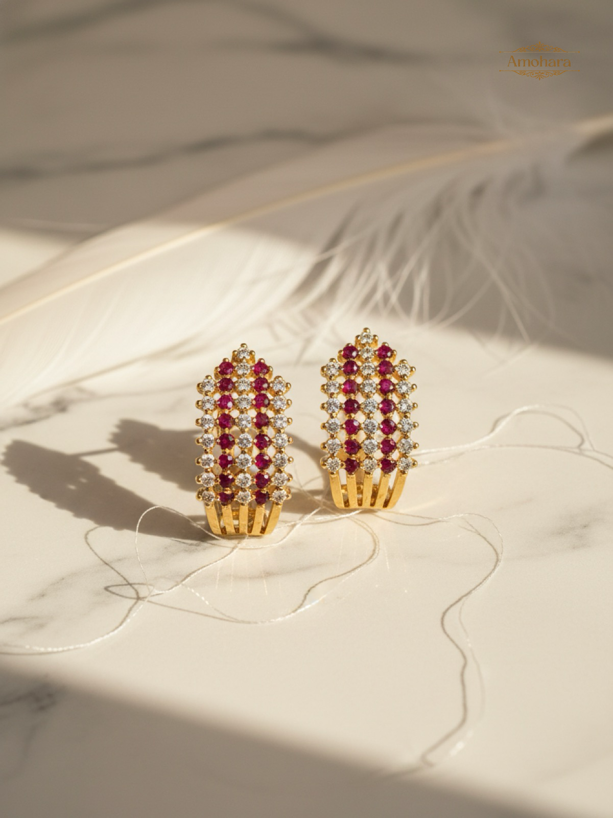 Red J studs