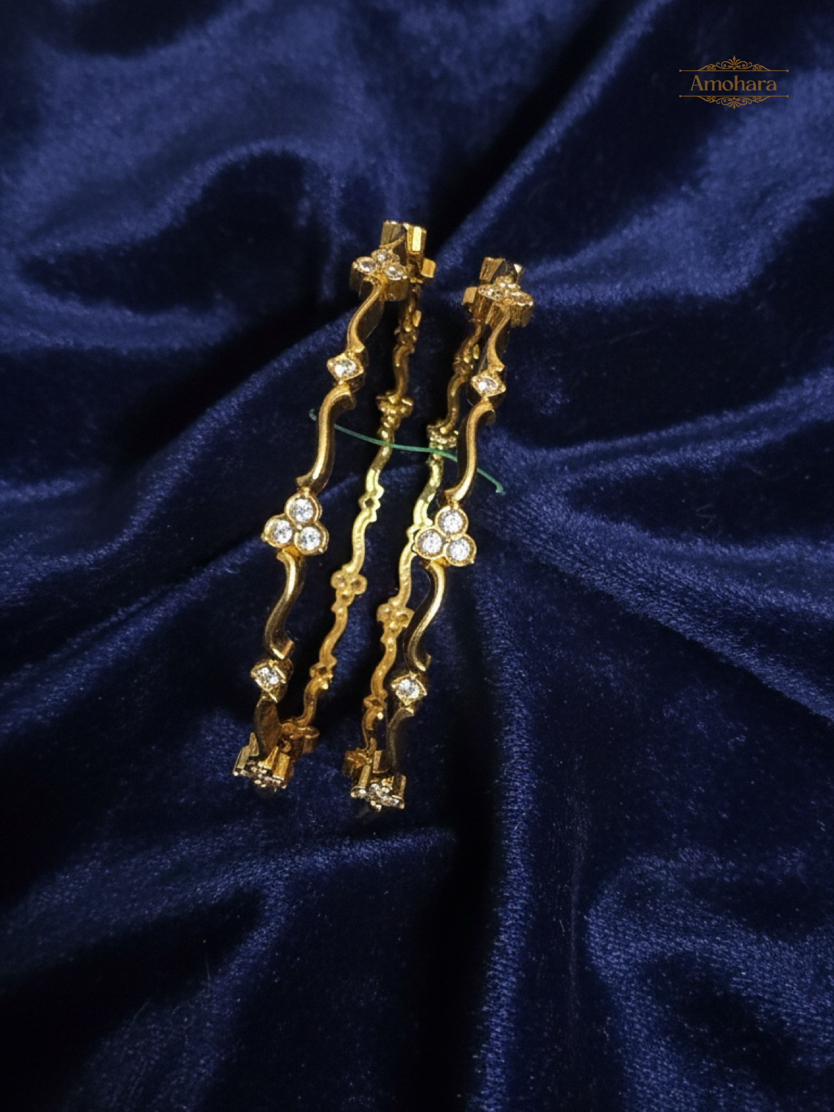 Floral Wave Gold Cover Bangles