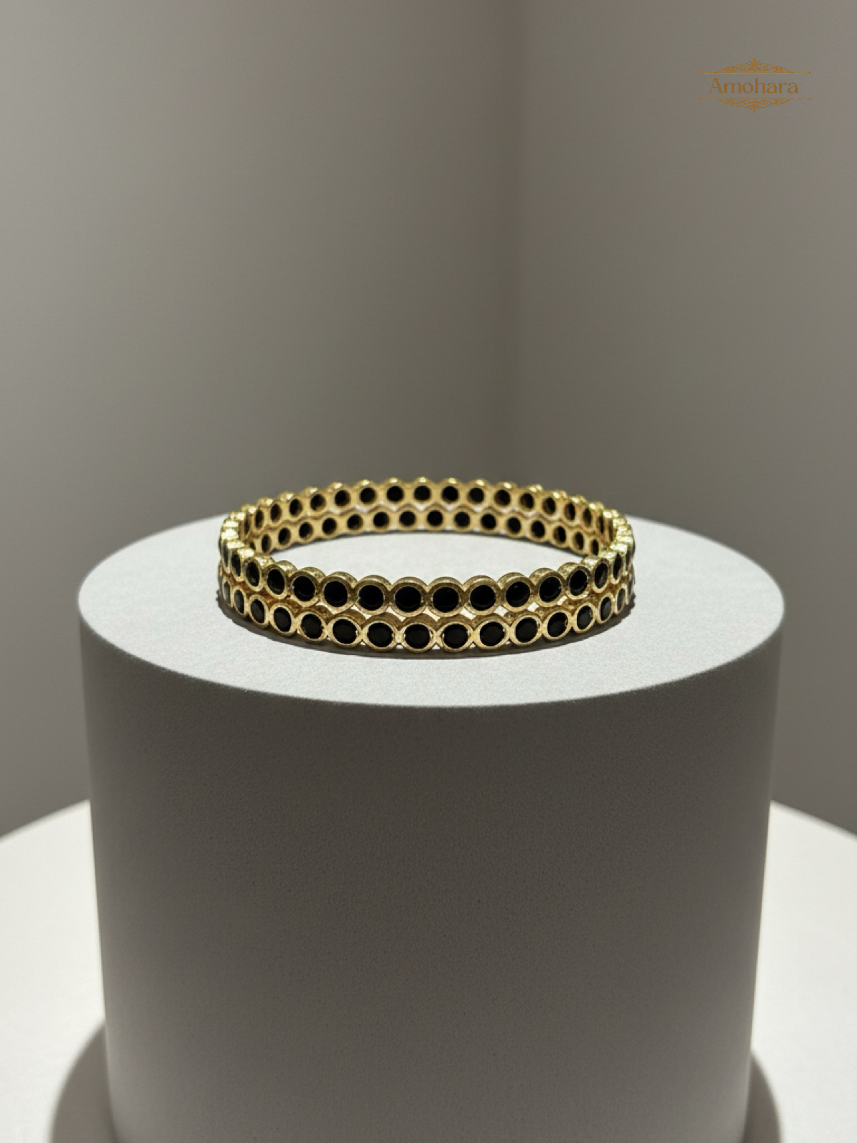 Midnight Circle Gold Cover Bangles