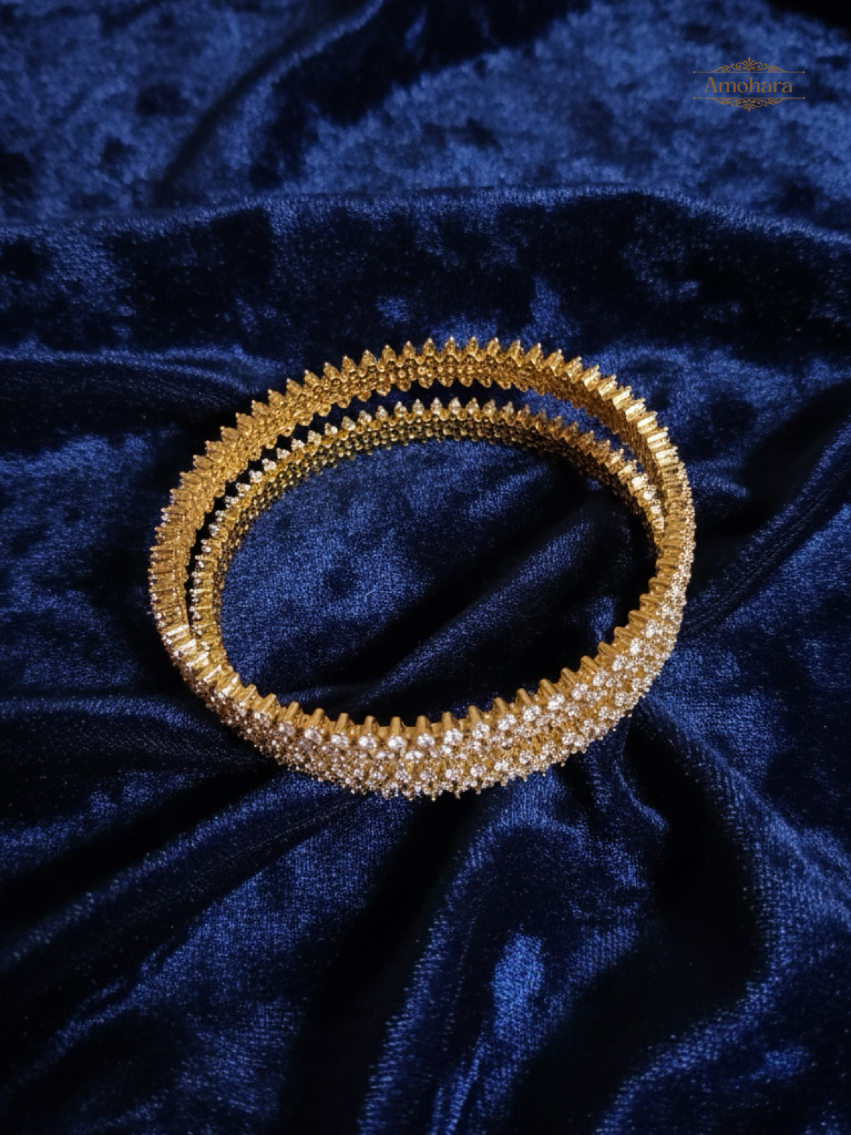 Diamond Glow Gold Cover Bangles