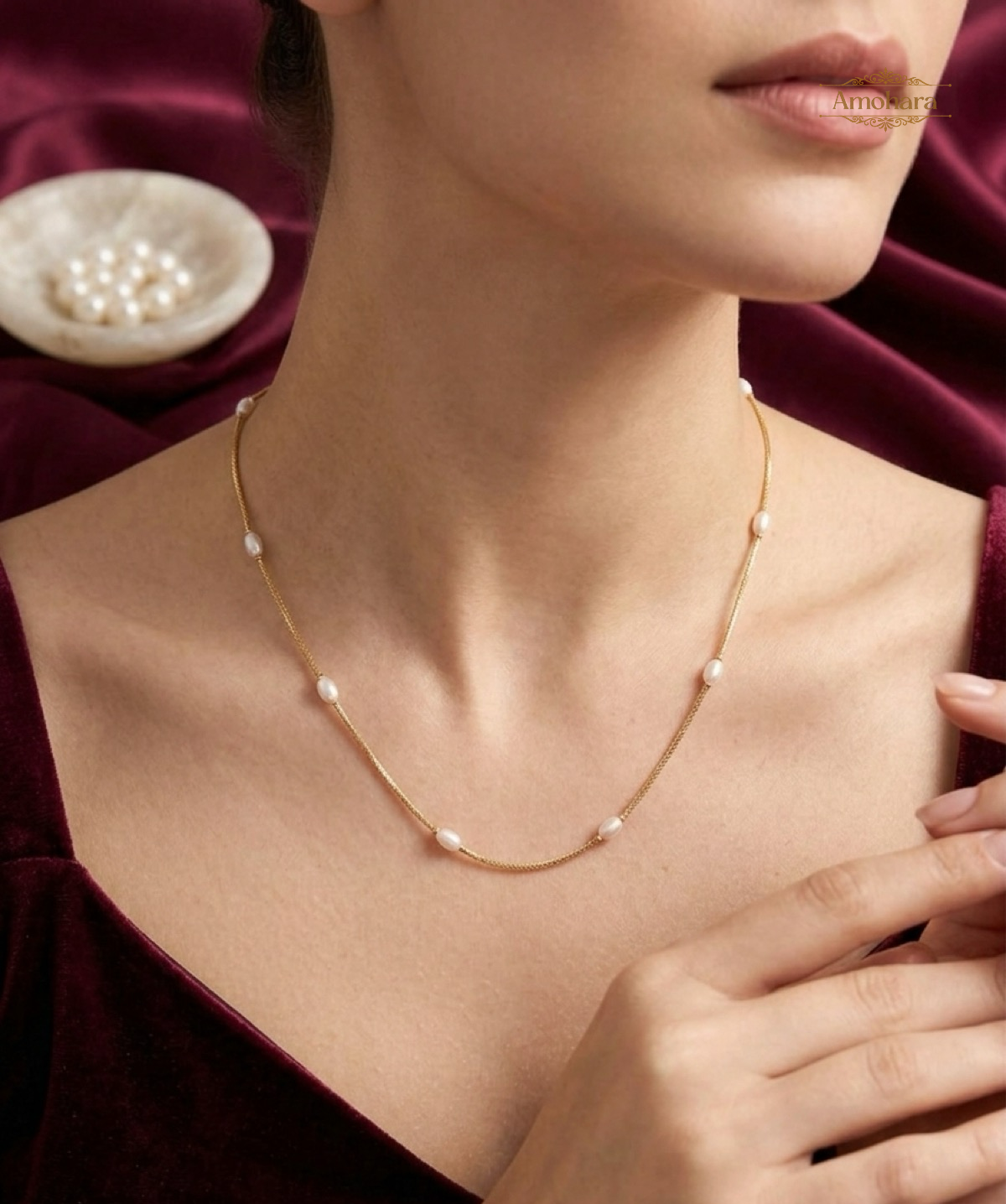Pearl Charm Delicate Chain