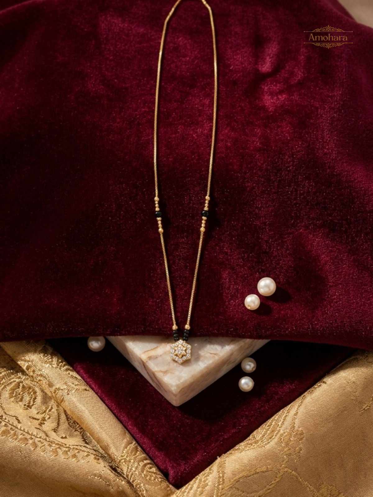 Classic Diamond Pendant Mangalsutra
