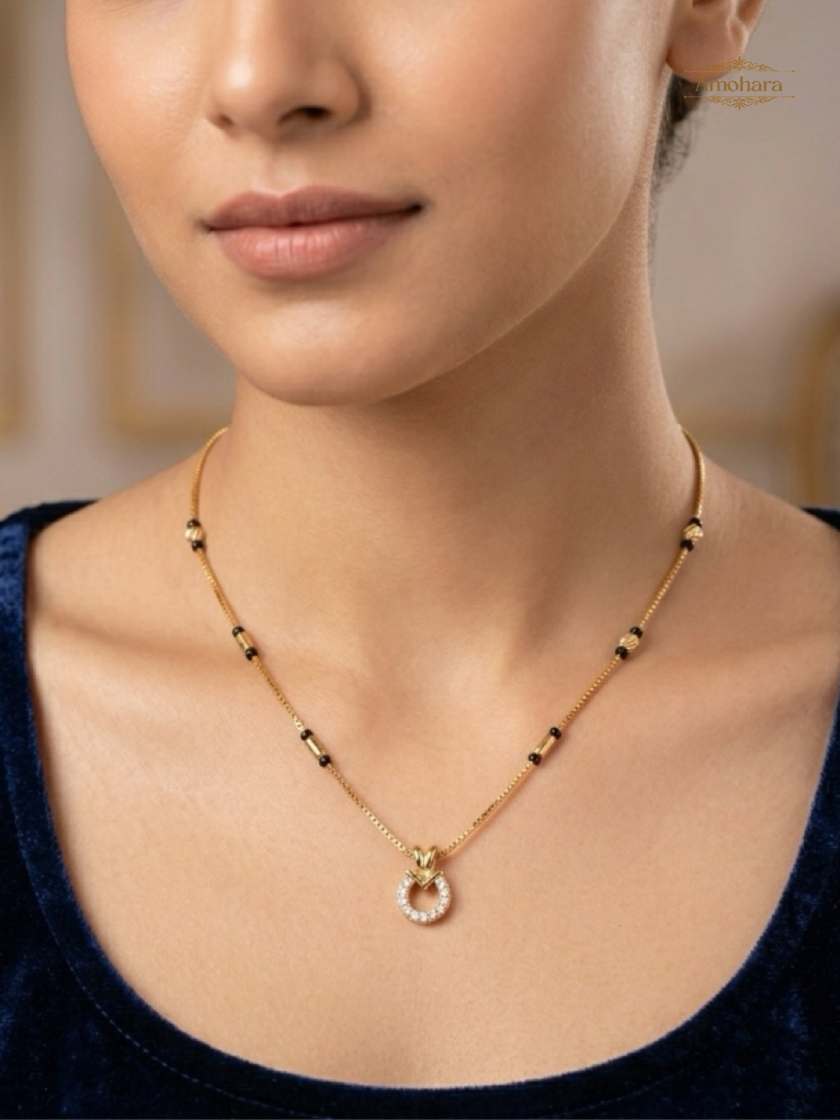 Elegant Halo Mangalsutra Chain