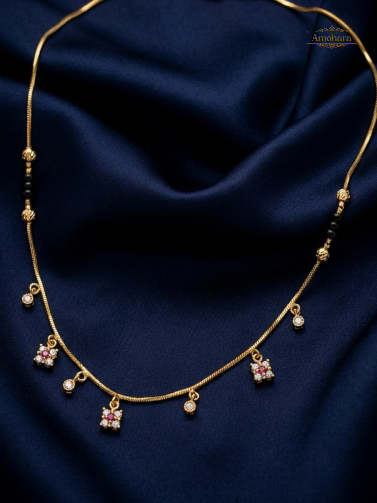 Floral Charm Drop Mangalsutra