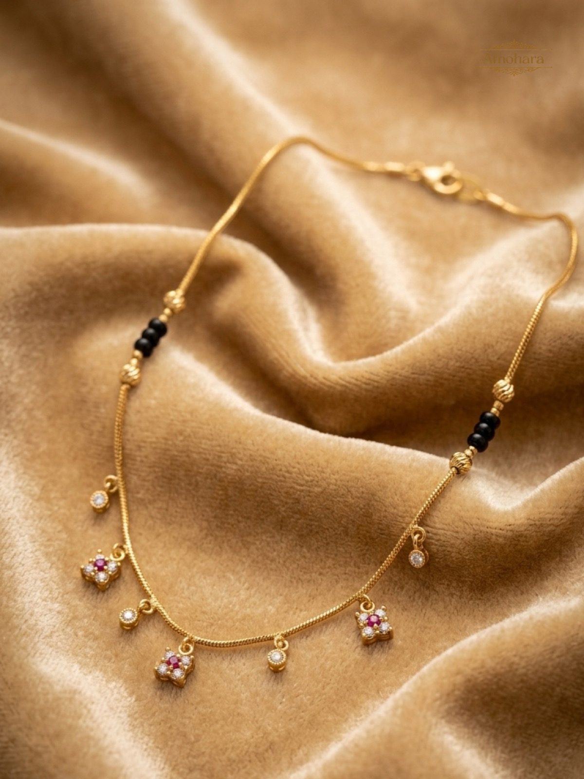 Floral Charm Drop Mangalsutra