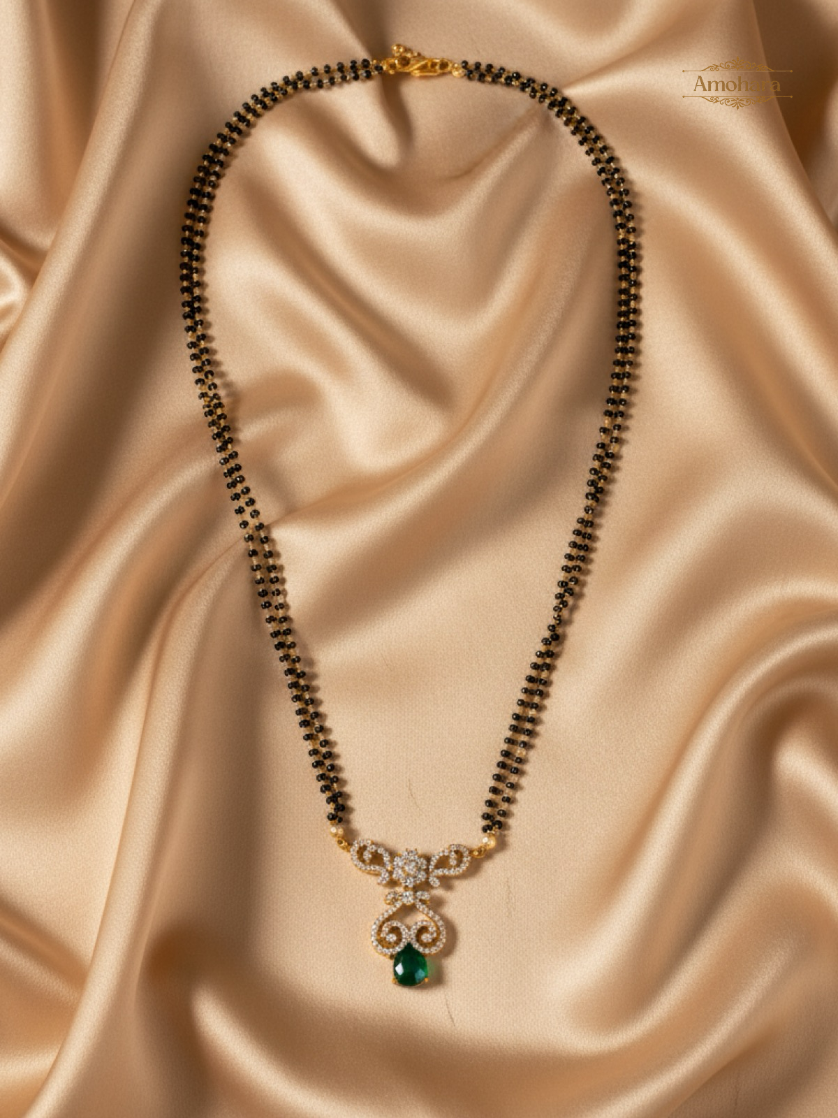 Emerald Drop Designer Mangalsutra