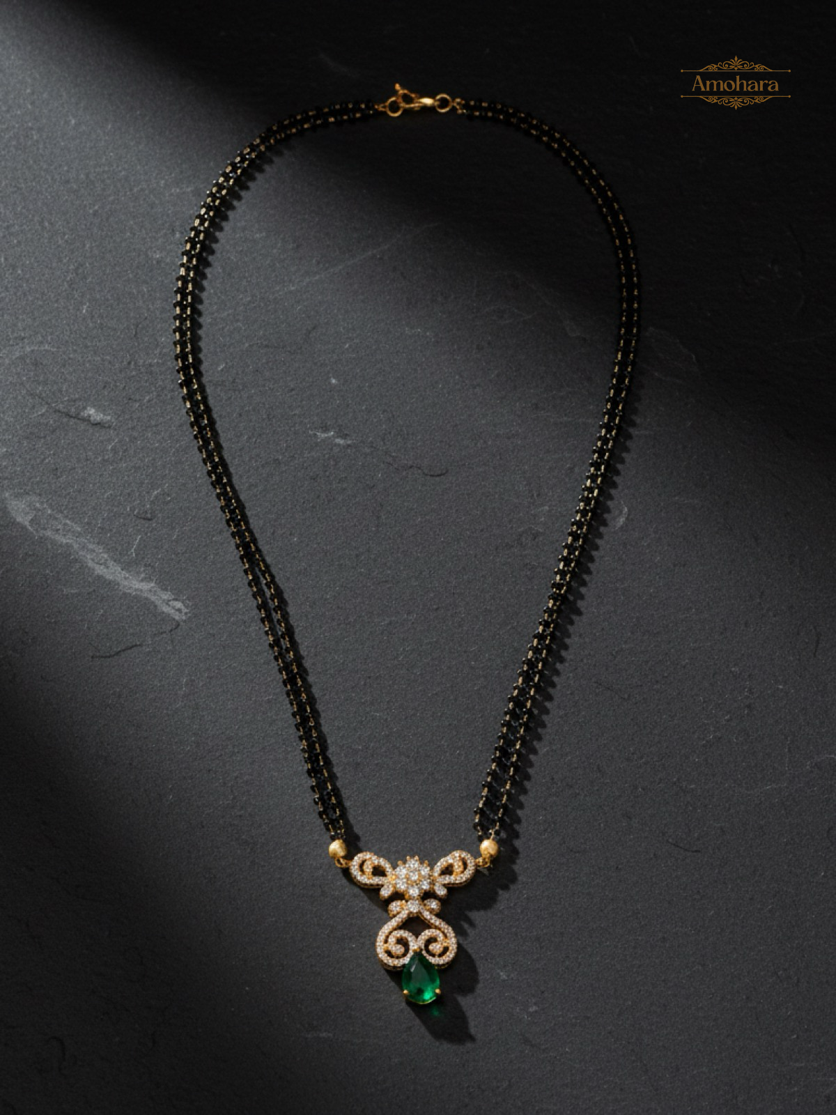 Emerald Drop Designer Mangalsutra