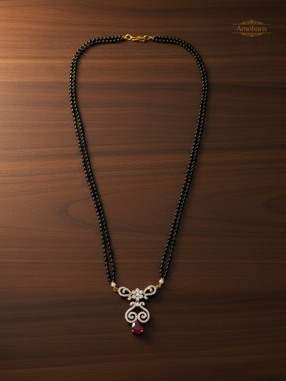 Ruby Drop Elegance Mangalsutra