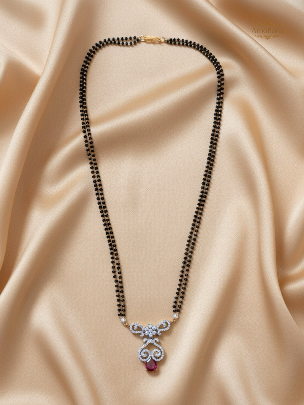 Ruby Drop Elegance Mangalsutra