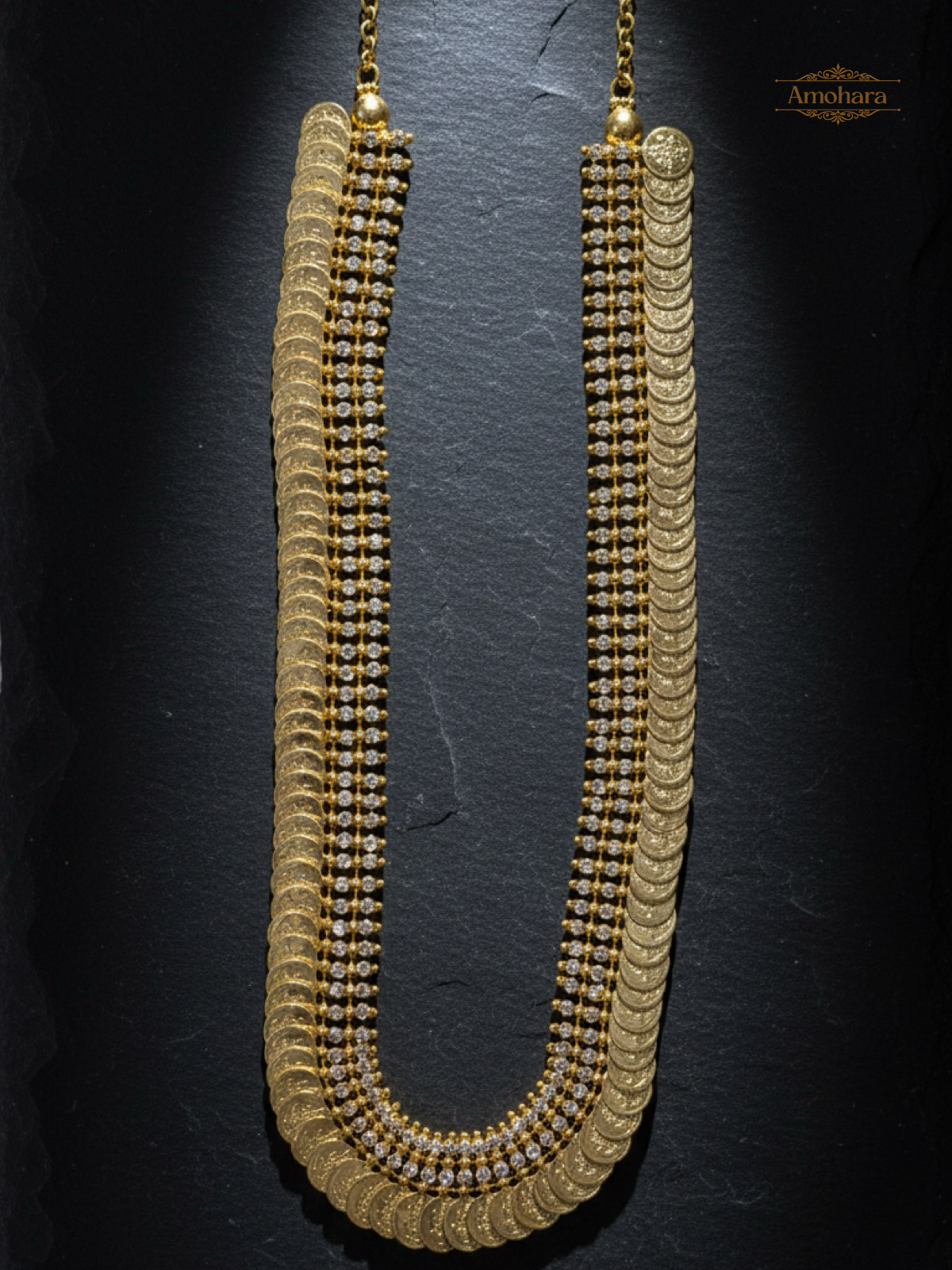 Lakshmi Coin Layered Haram Necklace