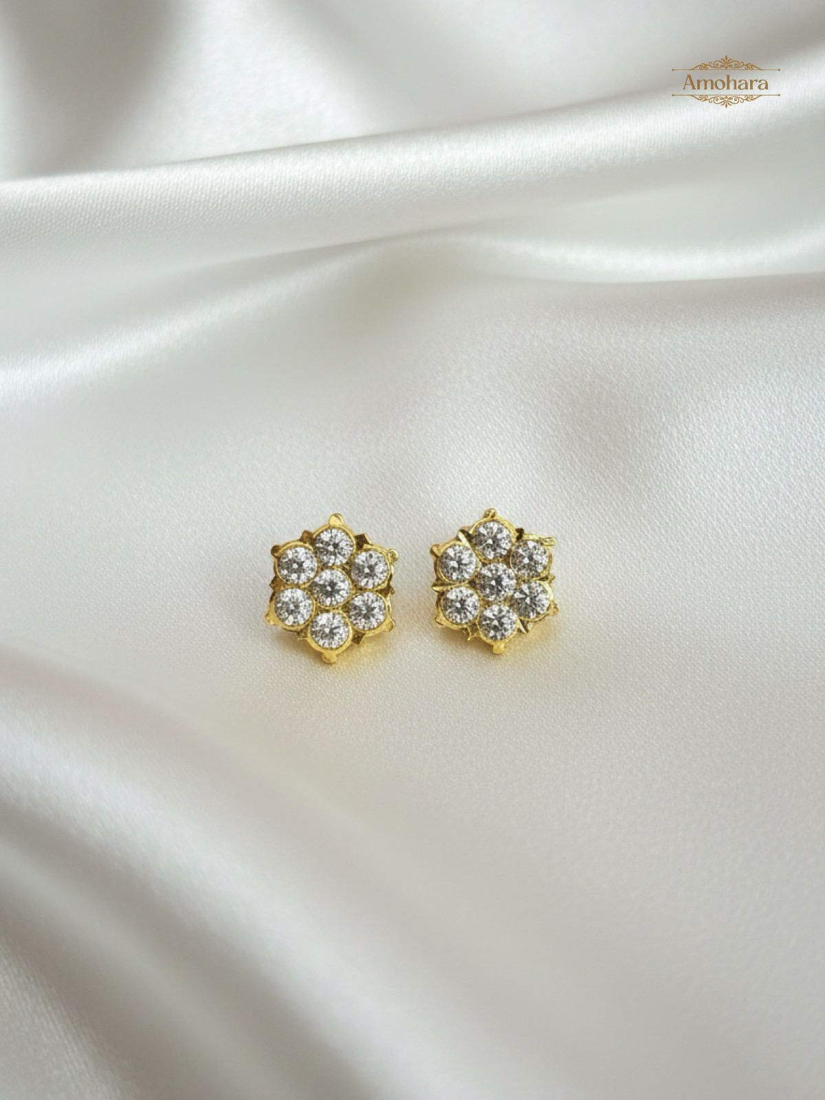 Classic Floral Panchaloham Stud Earrings