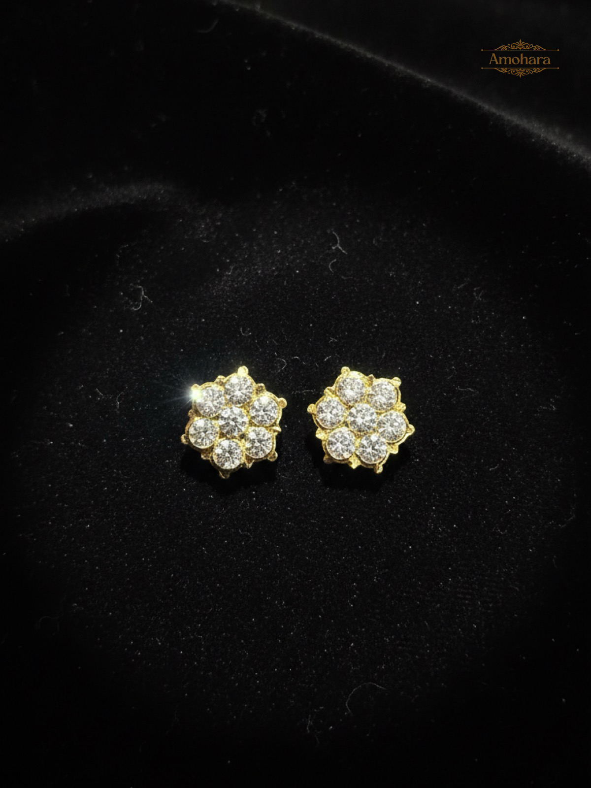 Classic Floral Panchaloham Stud Earrings