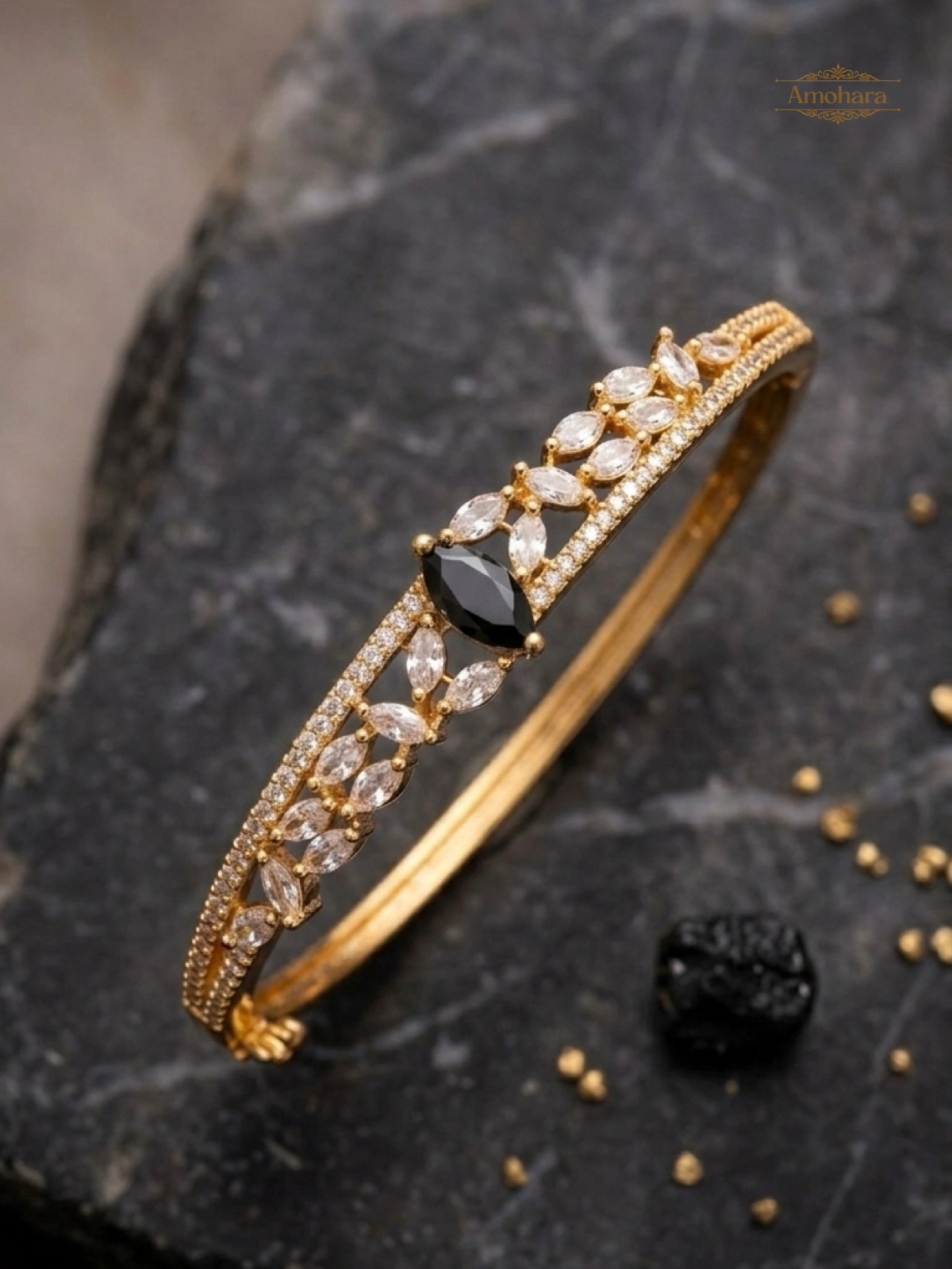 Midnight Sparkle Bangle Bracelet