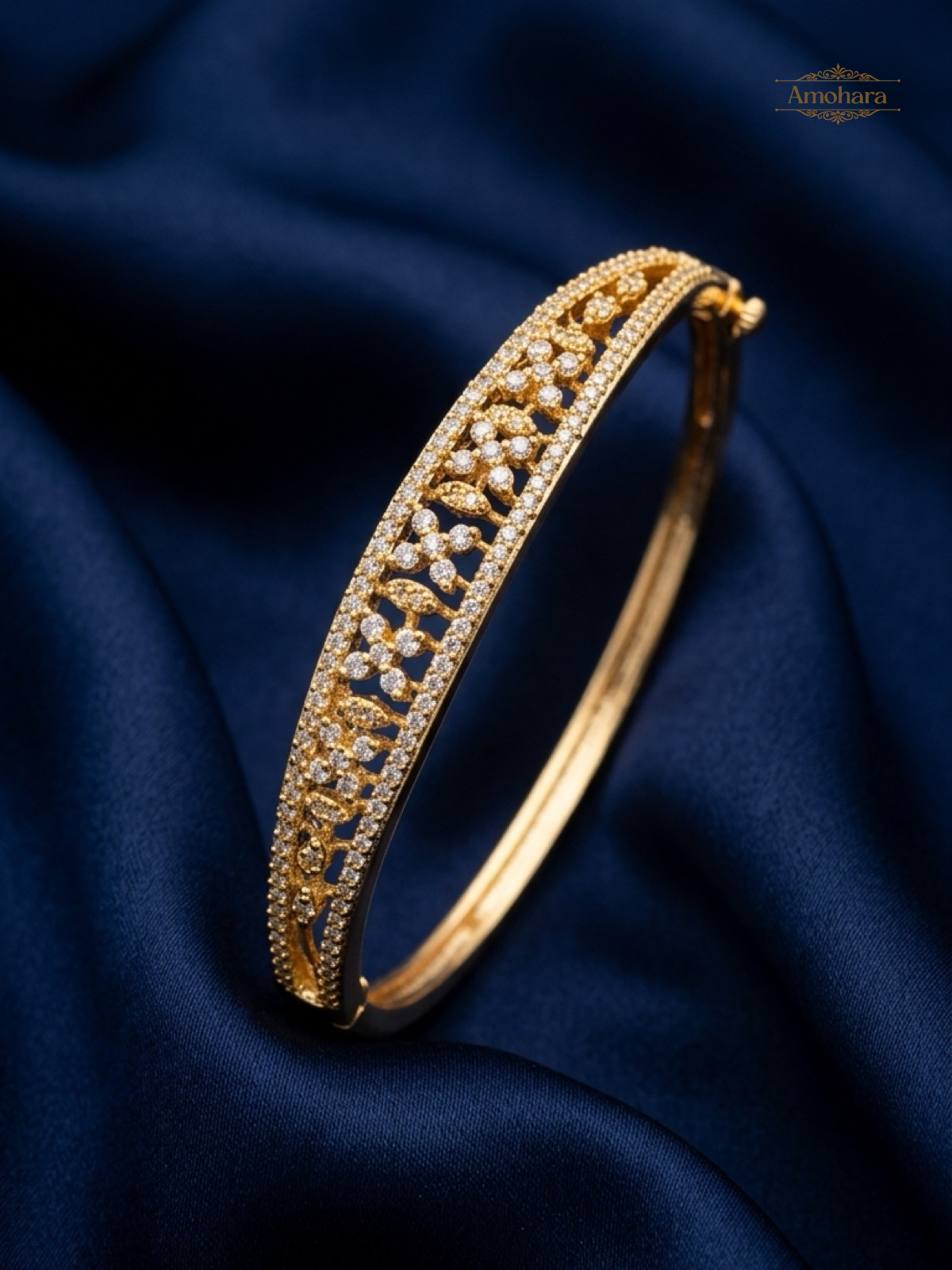 Floral Radiance Bangle Bracelet