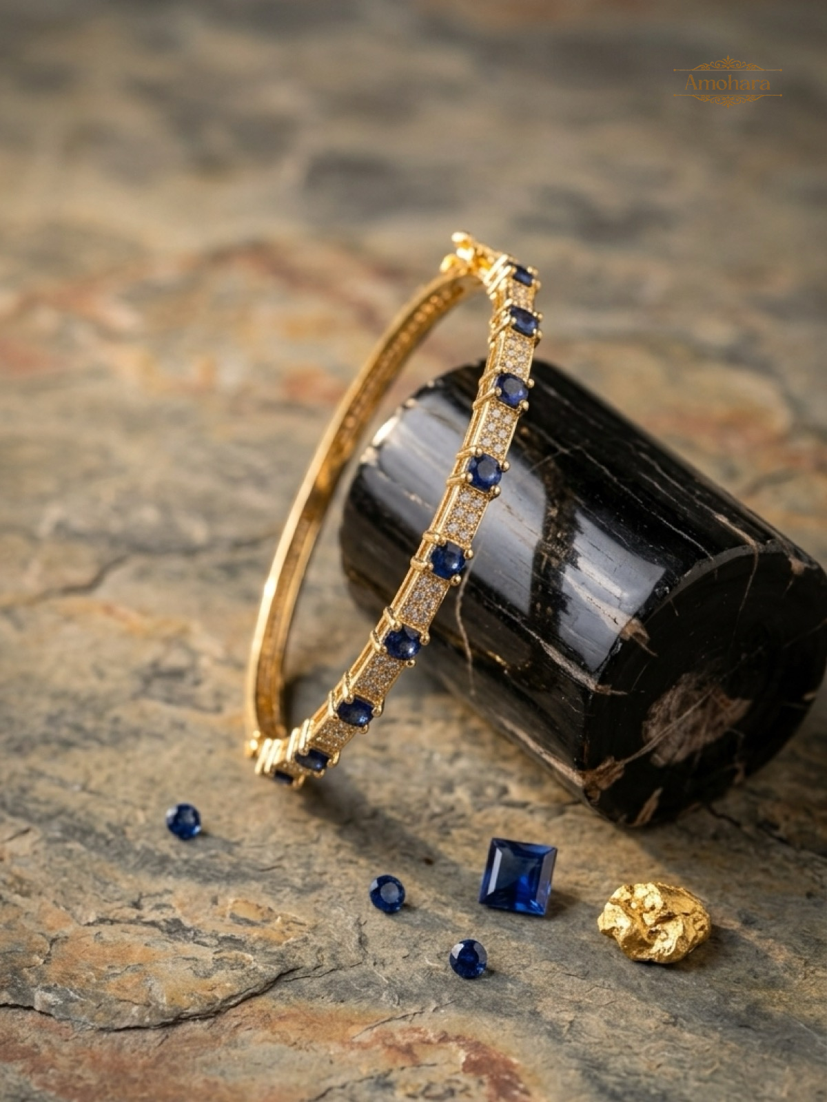 Royal Sapphire Bangle Bracelet