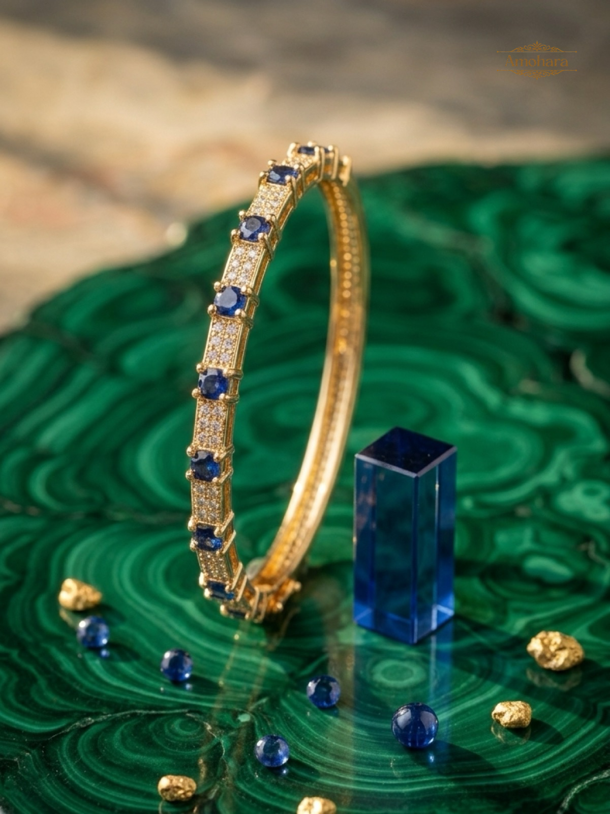 Royal Sapphire Bangle Bracelet