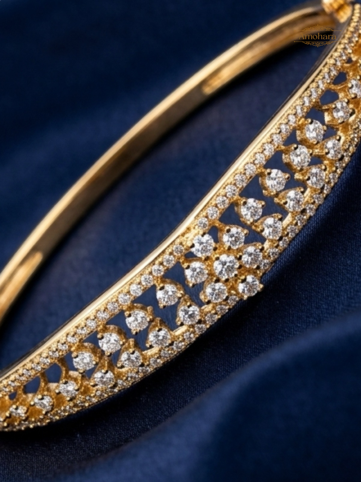 Golden Lattice Sparkle Bangle bracelet