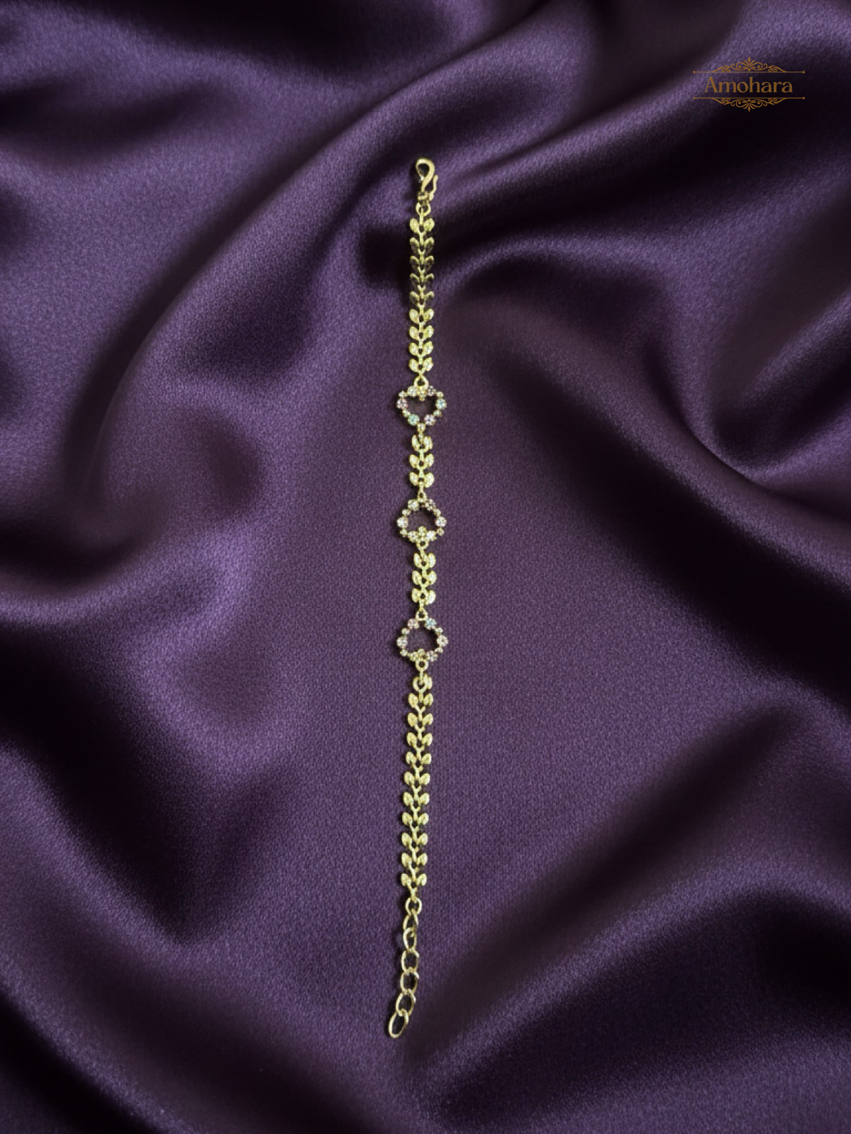 Golden Heart Charm Gold Covering chain Bracelet