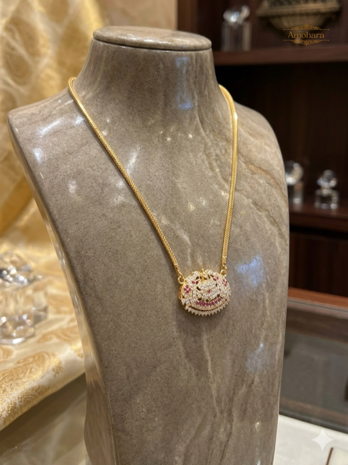 Gajalakshmi Elegance Panchaloham Pendant Chain