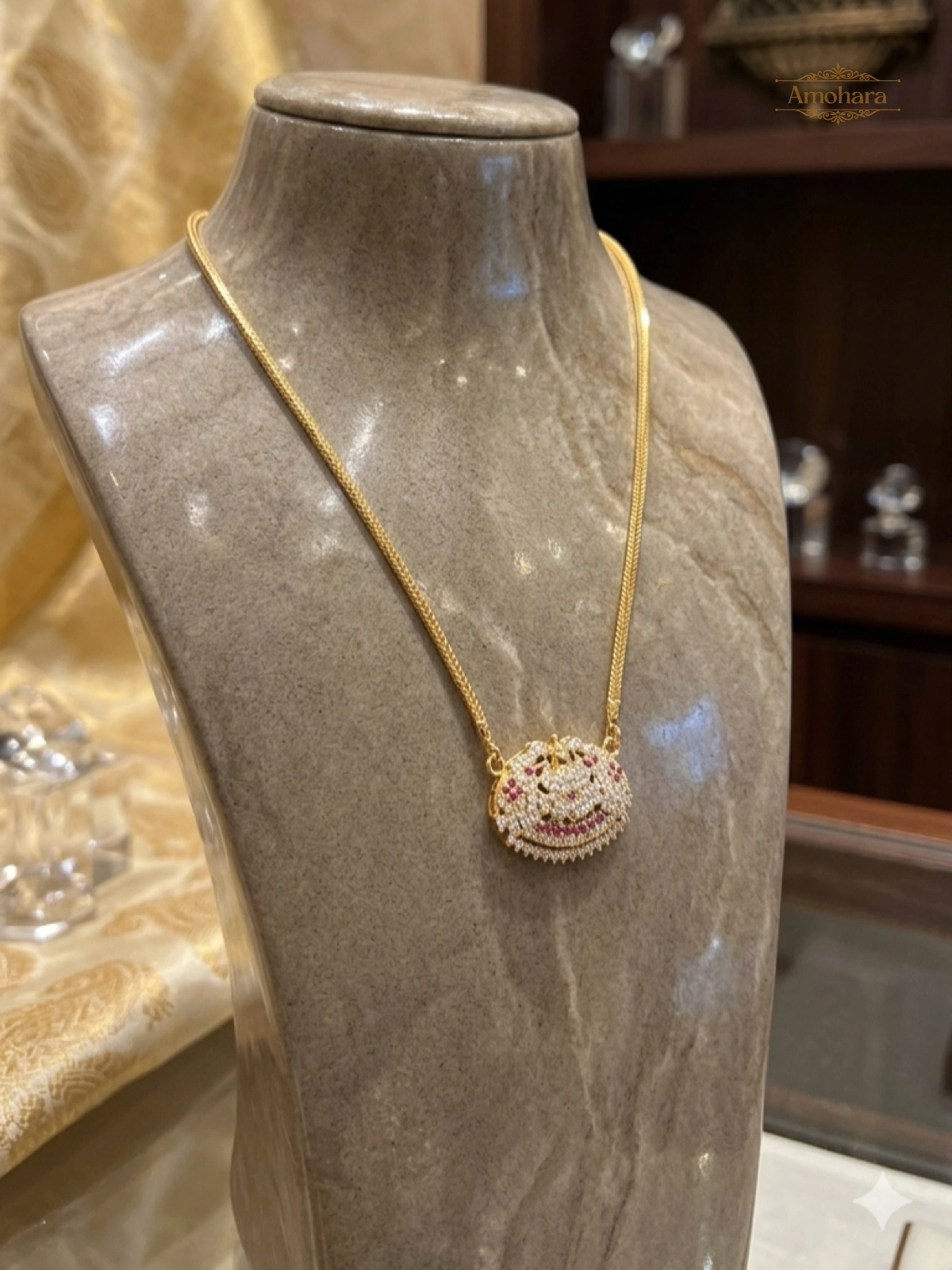 Gajalakshmi Elegance Panchaloham Pendant Chain