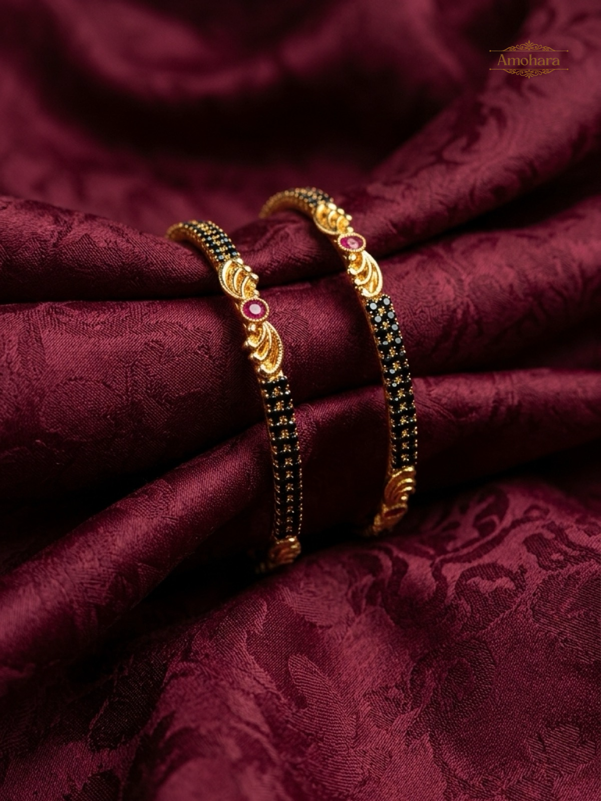 Ruby Elegance Mangalsutra Bangles