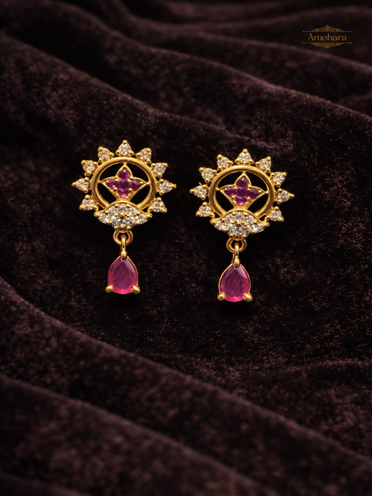 Pink Teardrop Dangler
