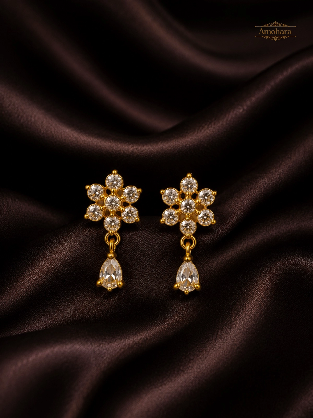 Flora Drop Panchaloham Studs