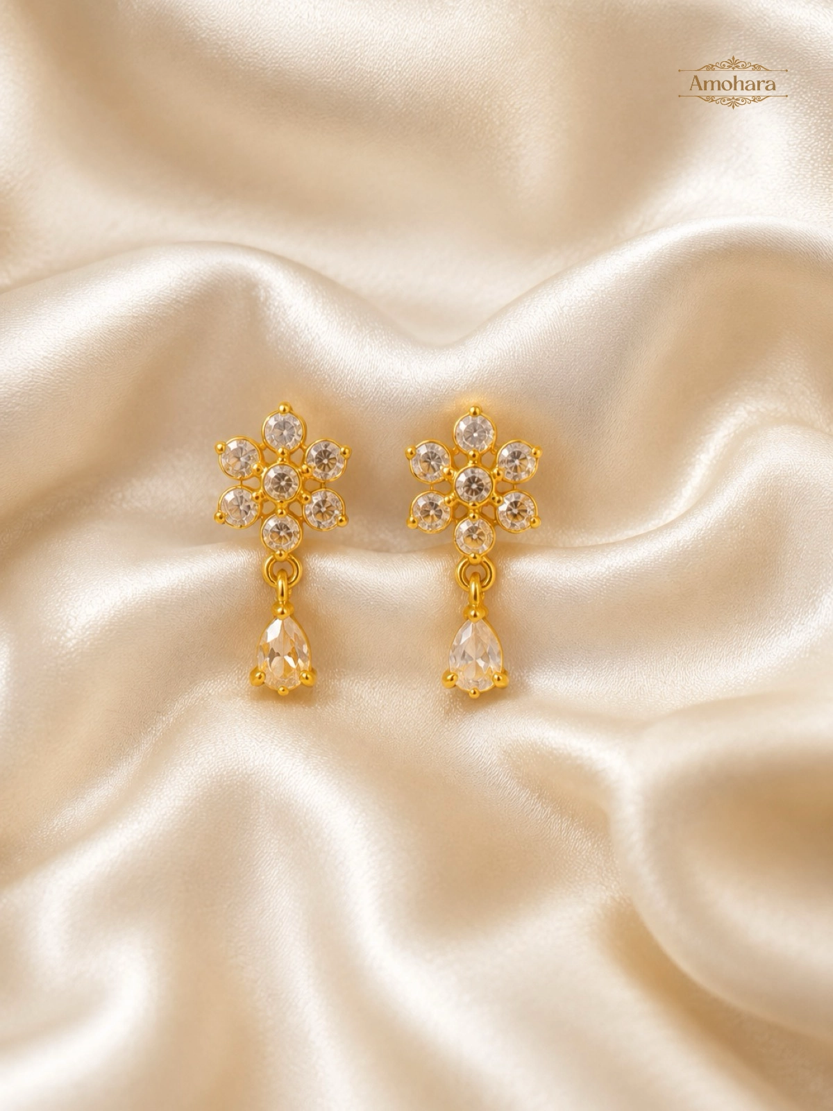 Flora Drop Panchaloham Studs