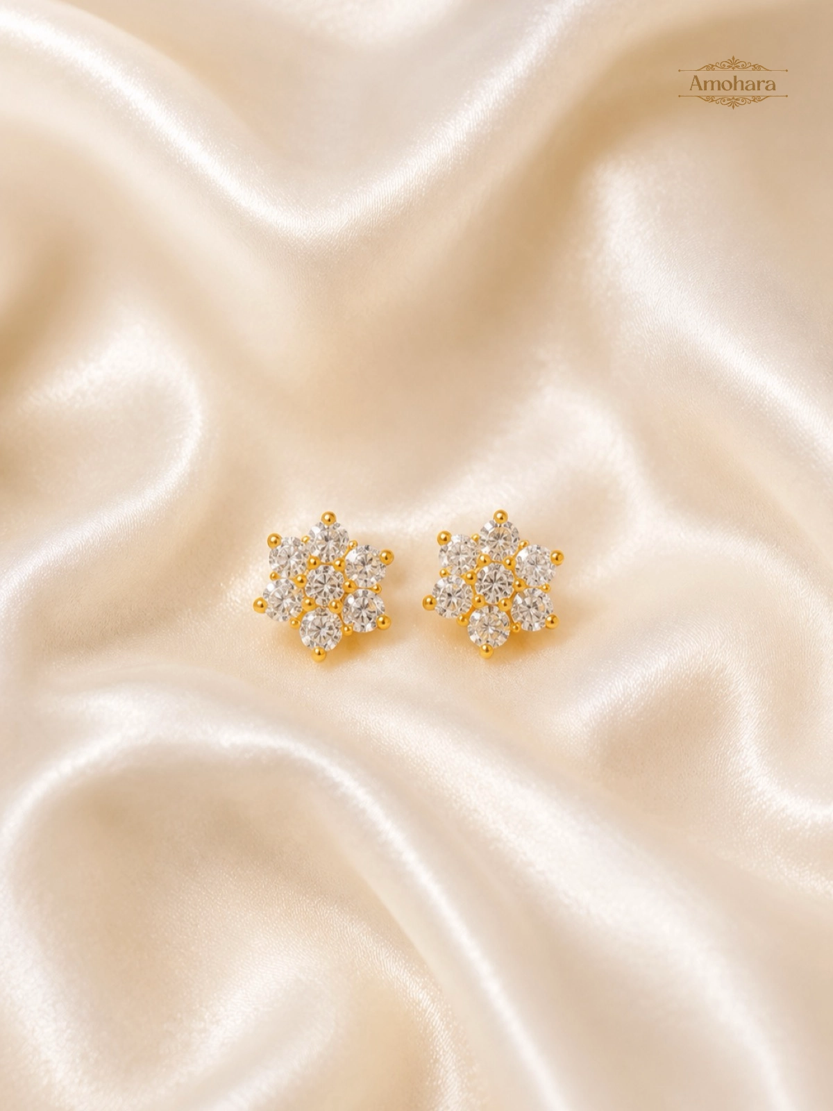 Snow Blossom Panchaloham Studs