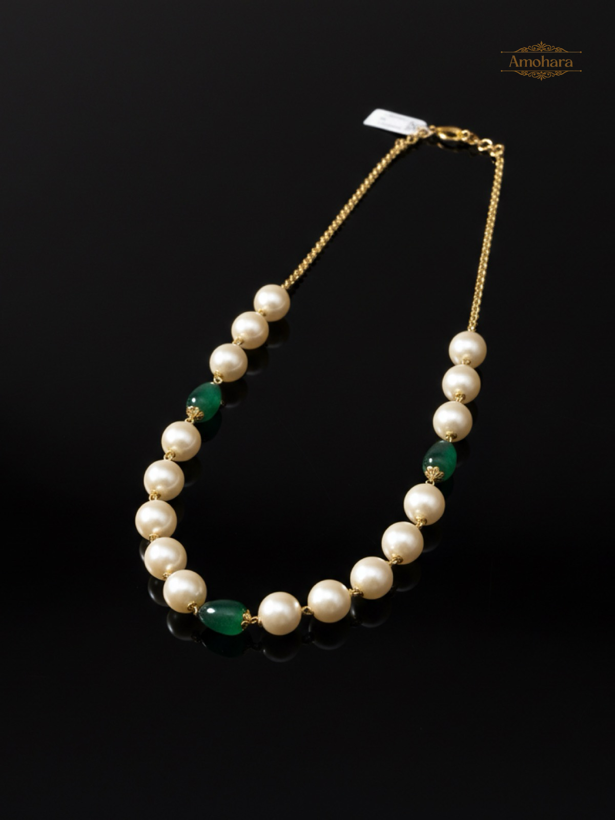 Emerald Pearl Elegance Necklace