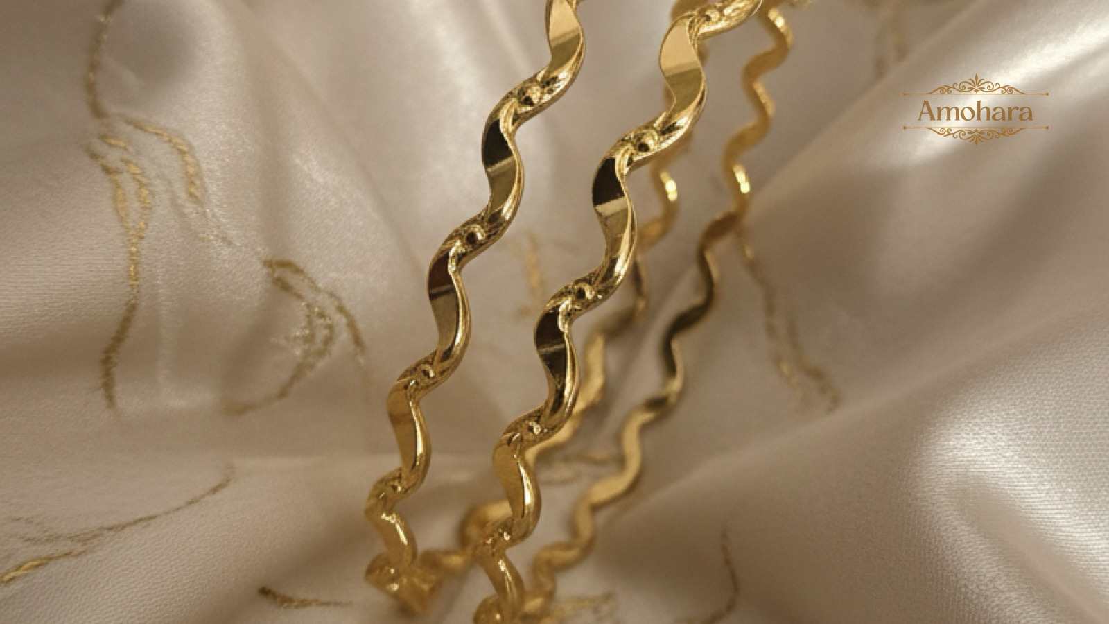 Golden Wave Designer Bangles
