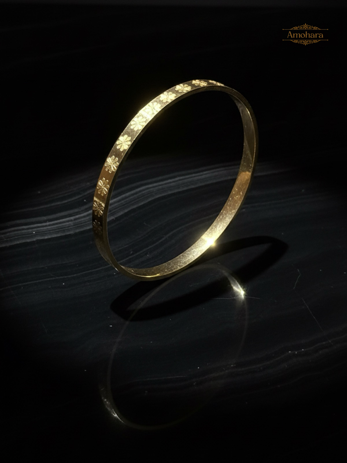 Flora Shine Gold Bangles