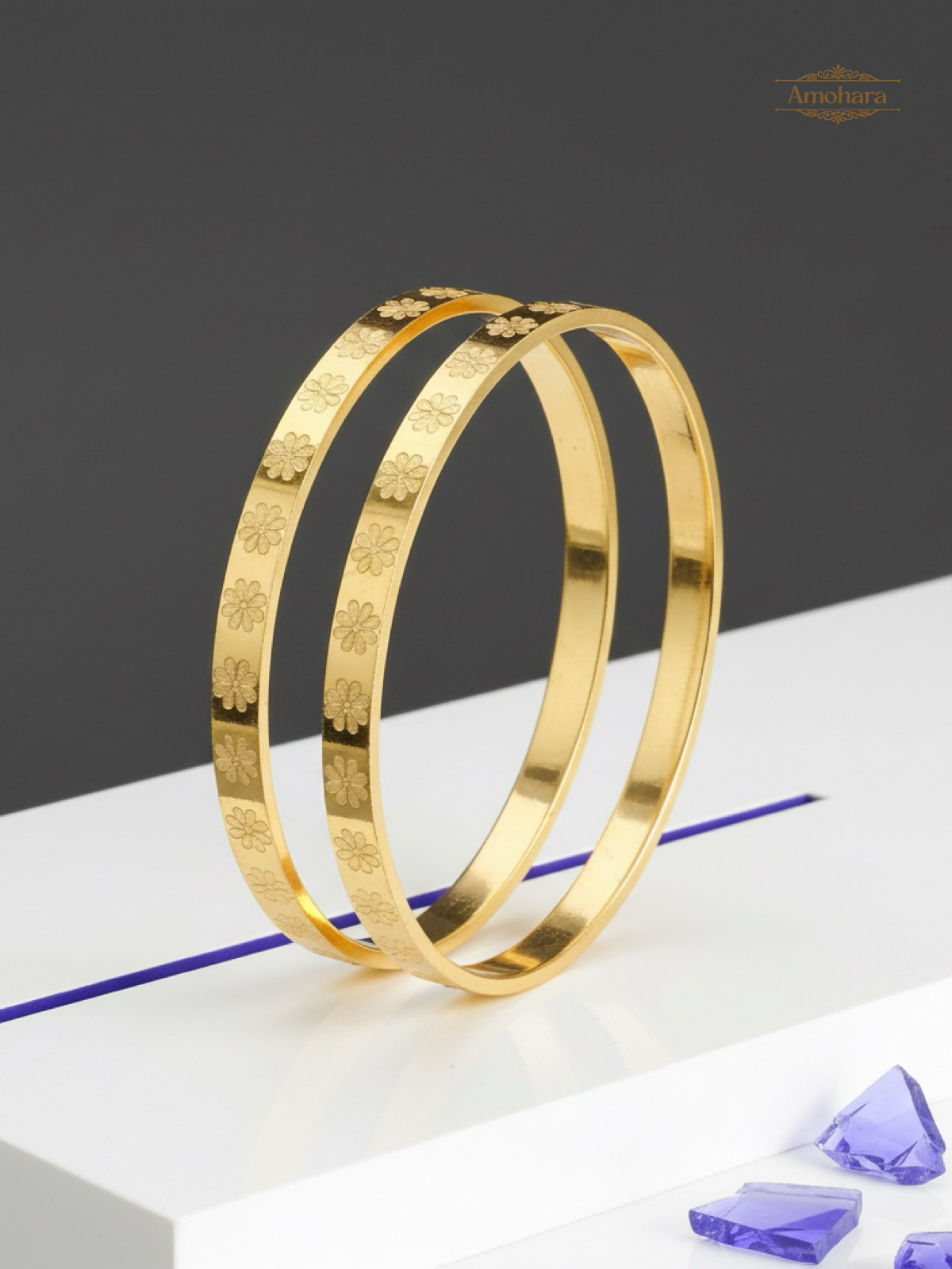 Flora Shine Gold Bangles